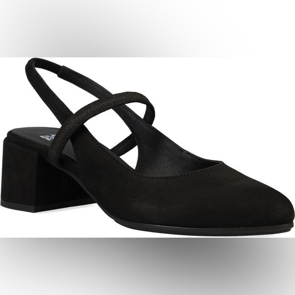 Eileen Fisher Zeny Nubuck Slingback Pumps Black Size‎ 8.5 - Picture 3 of 8